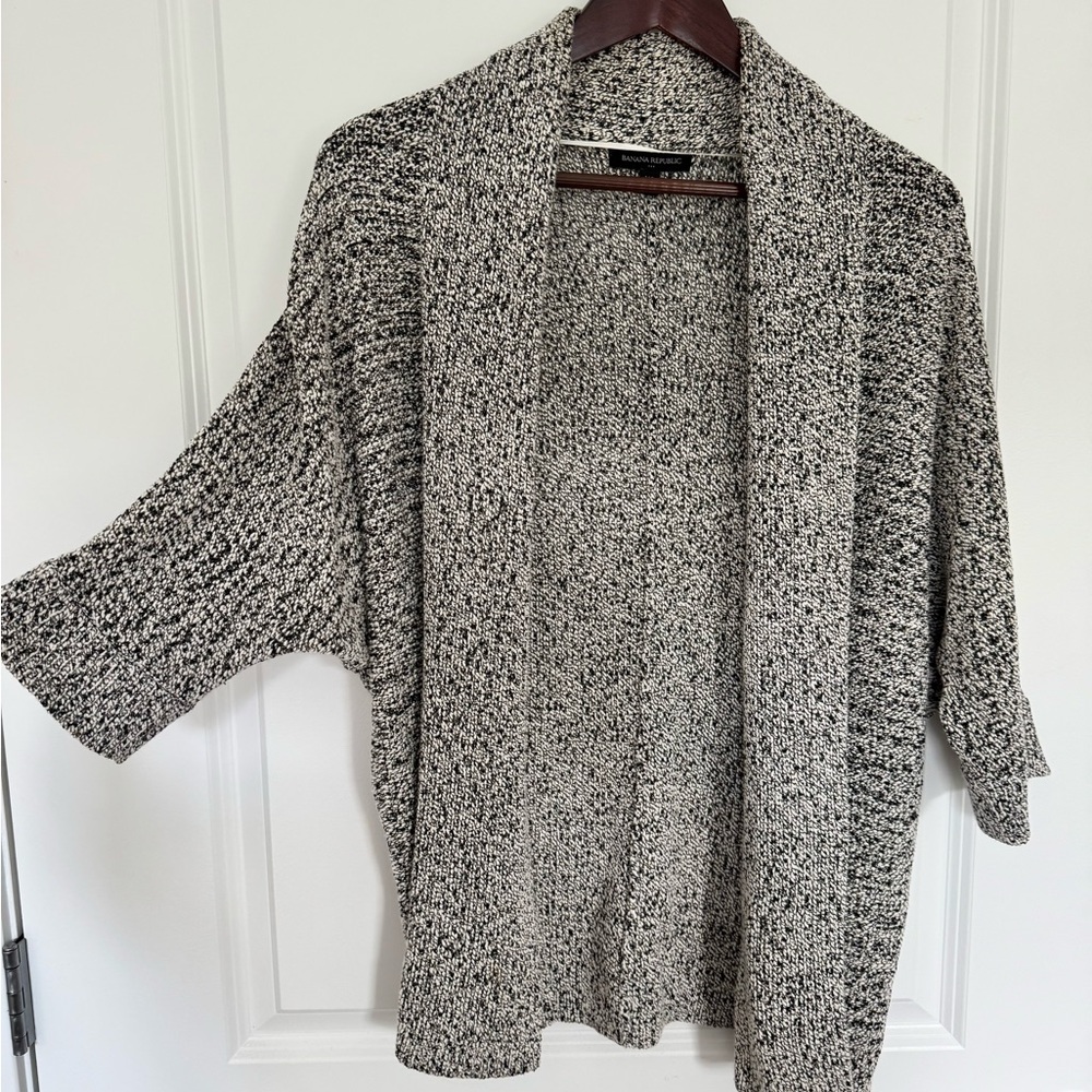 Banana Republic Marled Knit Open Front Shawl Collar Cardigan Sweater XS